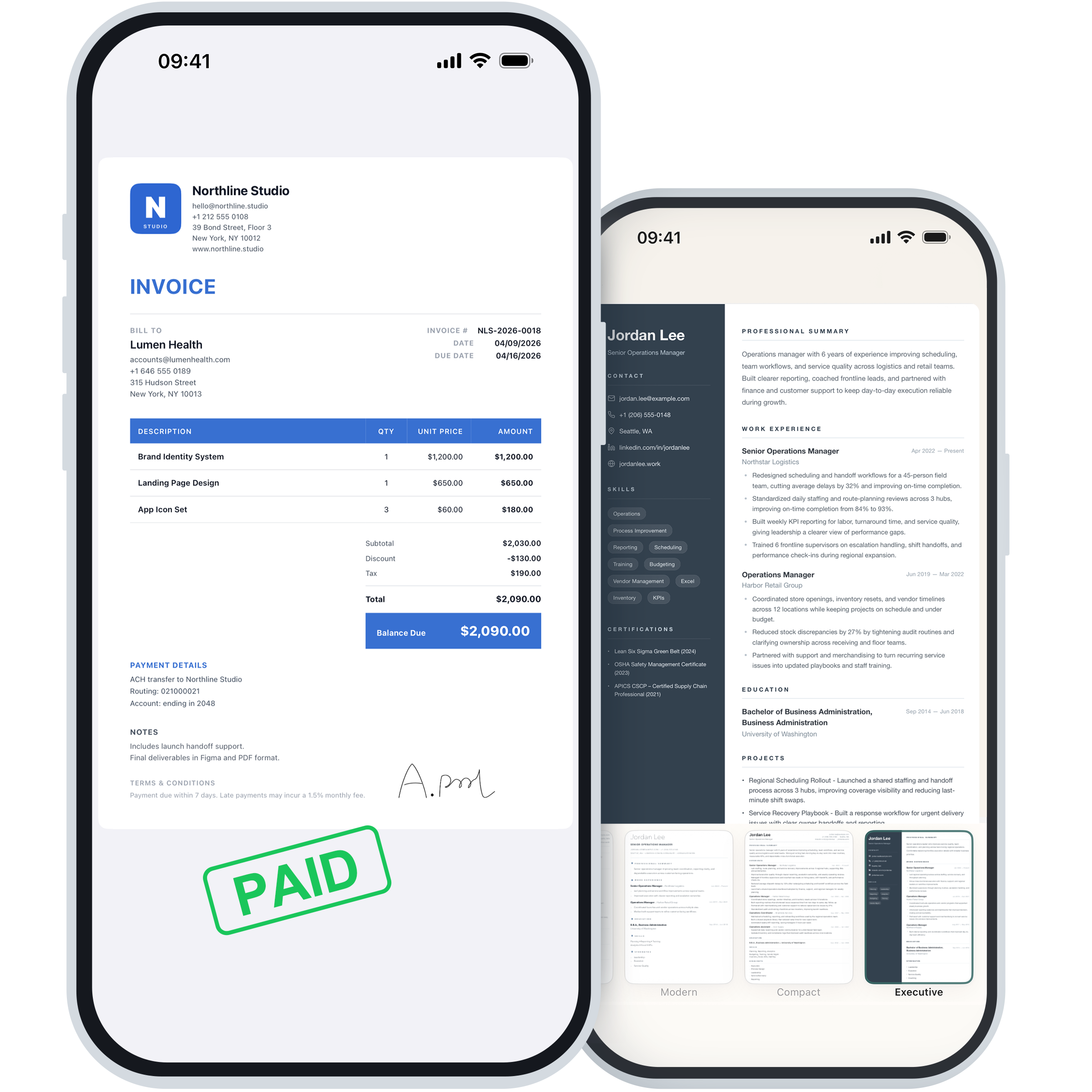 Homepage product visual